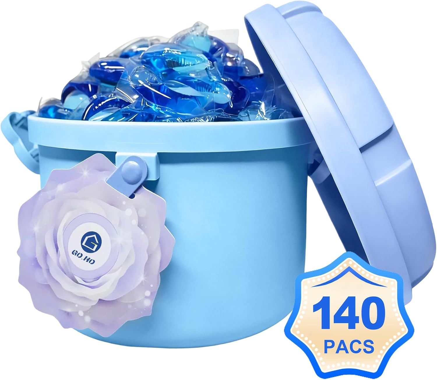 140-Count Laundry Detergent Pacs, 5-in-1 Powerful Clean, Stain Remover, Color Protector, Fabric Care, Deep Hygienic Clean, HE Compatible - Image 3