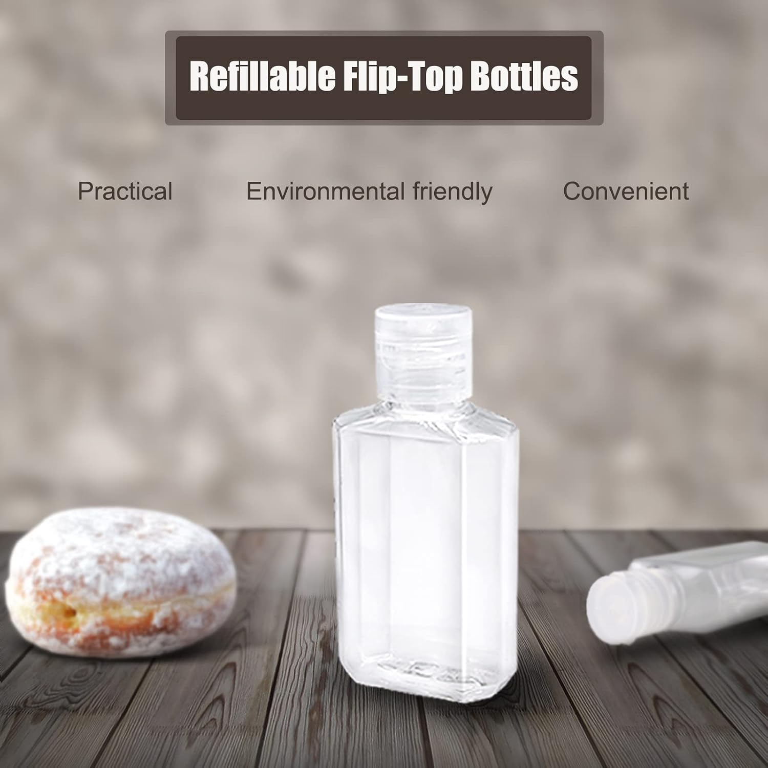 40 Pack 2 Oz Plastic Refillable Bottles with Flip Cap, Travel Size Bottles, Reusable Containers for Business Trip, Outdoor Camping - Image 7