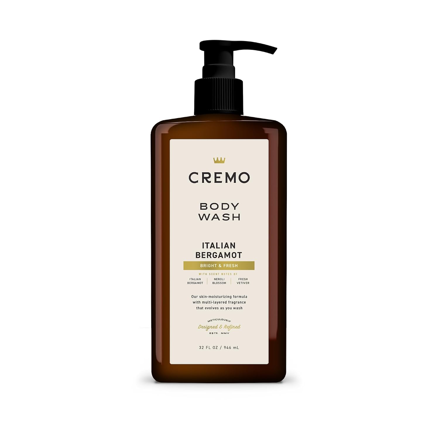Cremo Rich-Lathering Italian Bergamot Body Wash for Men, 32 Fl Oz - Image 2