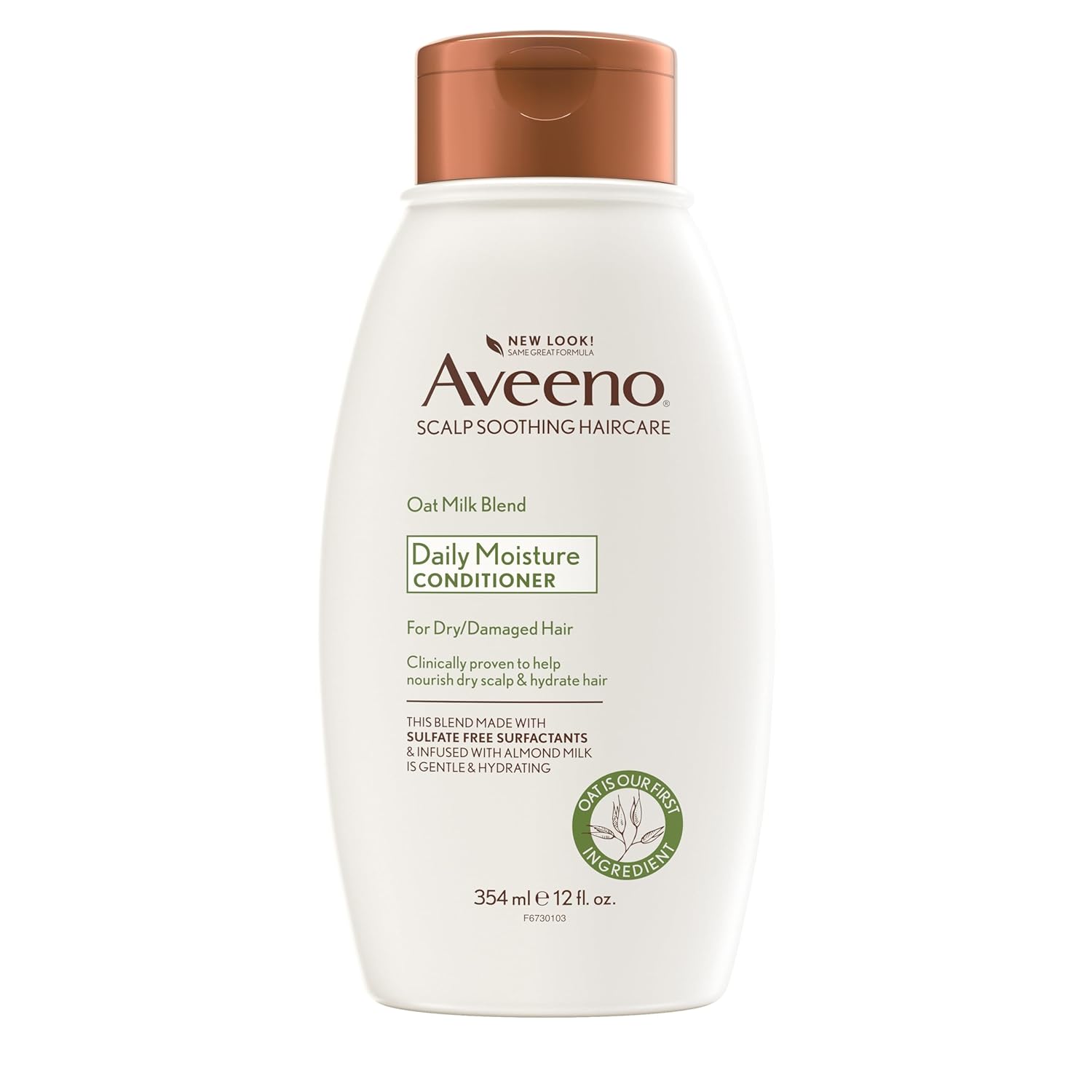 Aveeno Oat Milk Blend Moisturizing Conditioner, Ultra-Hydrating, for Dry, Damaged Hair, 12 fl oz - Image 2