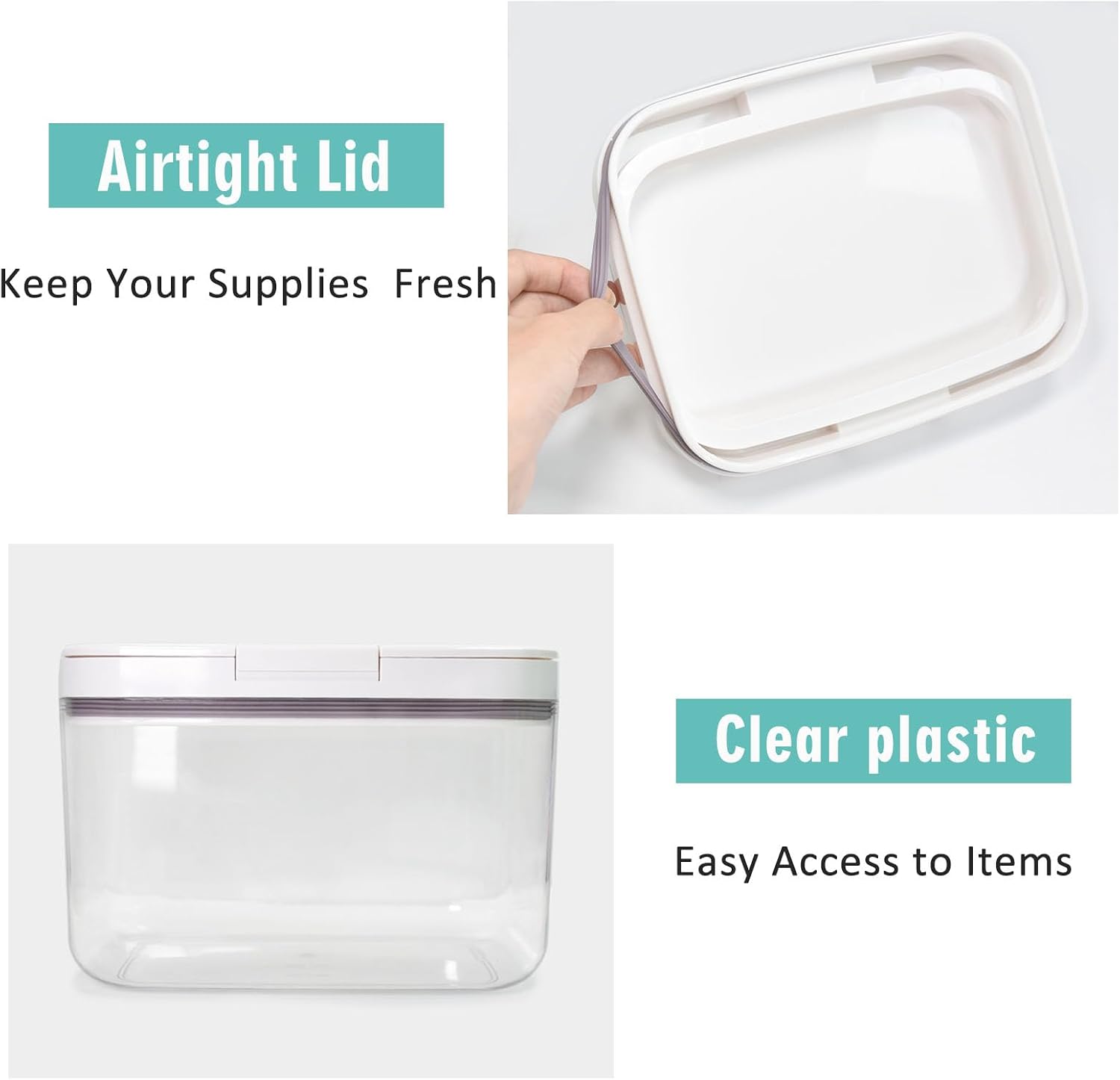 Pensino Laundry Pods Container Holder with Lid, Laundry Room Storage Container for Detergent Pods Laundry Powder Scent Booster Container with Scoop - Image 6