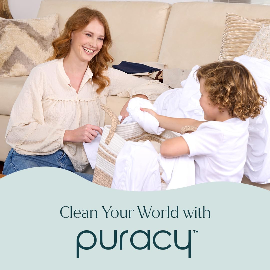Puracy Laundry Detergent - Enzyme-Powered Liquid Laundry Detergent Concentrate, Natural Laundry Detergent Seen on TikTok, Non-Toxic (Free & Clear, 16 fl oz, 64 Loads) - Image 9