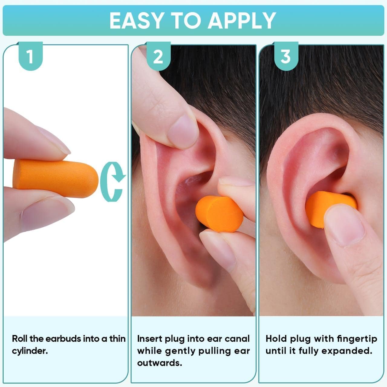 TICONN 200 Pairs Foam Ear Plugs, Individually Wrapped 32dB NRR Noise Reduction Earplugs for Sleeping Hearing Protection Travel Study Concentration Construction Site (200 Pairs) - Image 7