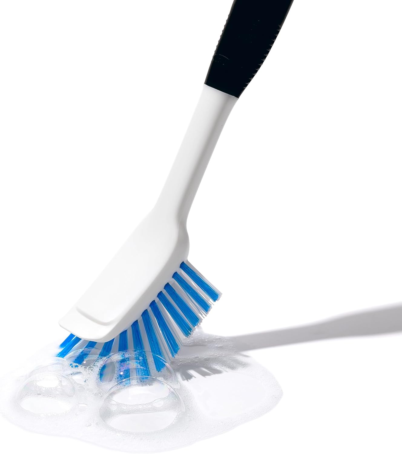 OXO Good Grips Dish Brush, Nylon Bristles with Built-in Scraper, Safe for Non-Stick Cookware, Non-Slip Handle, Dishwasher Safe - Image 9