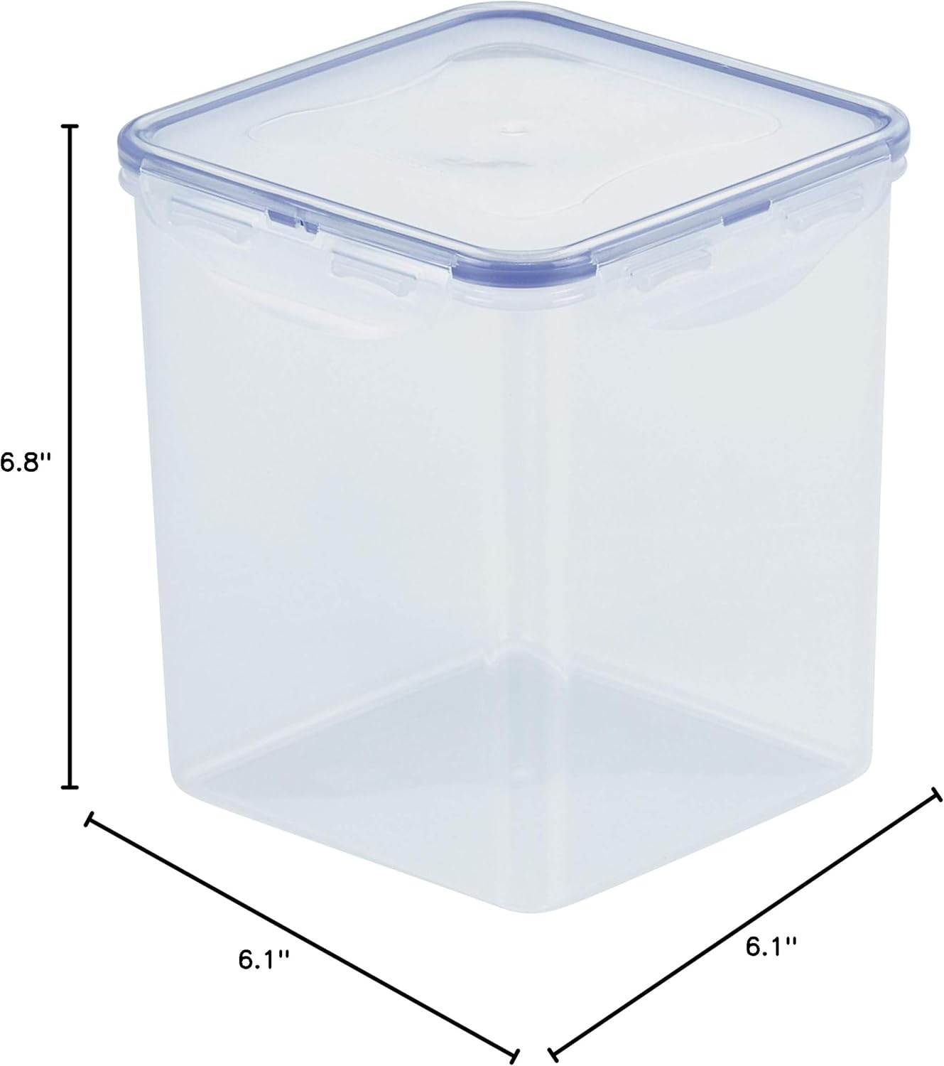LOCK & LOCK Easy Essentials Pantry Food storage containers with lids / Pantry storage / Airtight containers, BPA free - Square - 11 cup - Great for Sugar, Clear - Image 8
