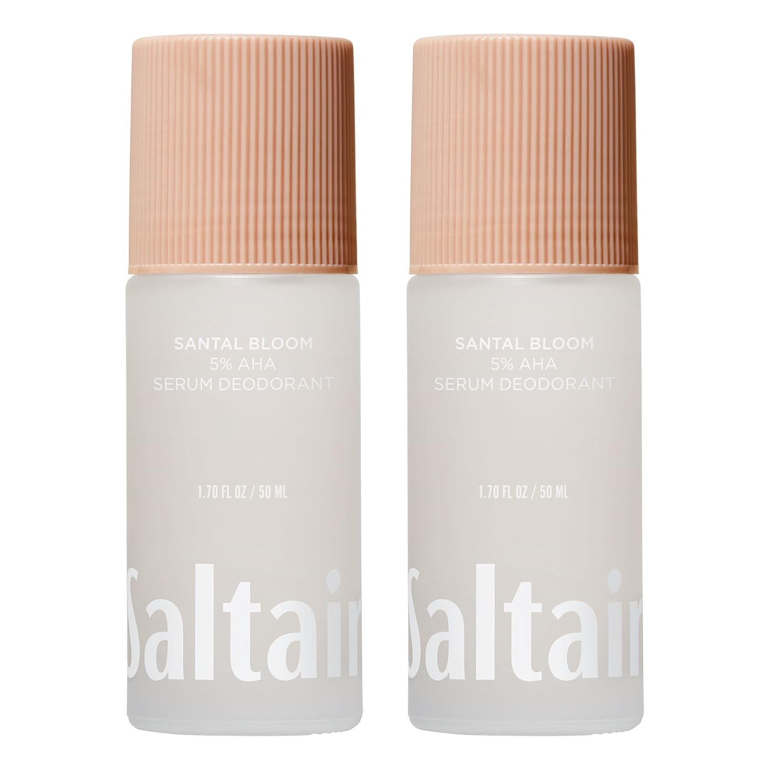 Saltair Serum Deodorant 2 Pack – Santal Bloom Scent – 5% AHA – Aluminum-Free Odor Control for Women & Men – Mandelic Acid Deodorant with Lactic Acid – 2x 1.7oz Travel Roll On - Image 2