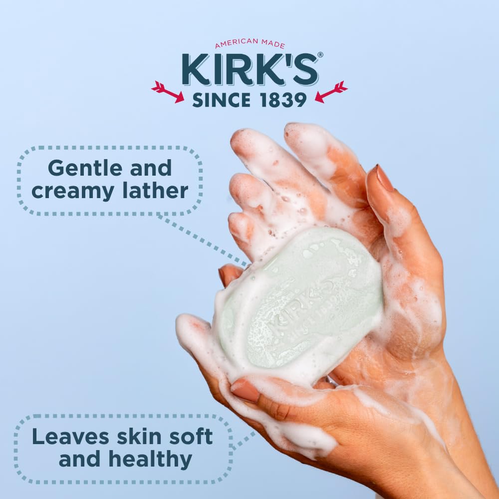 Kirk's Castile Bar Soap, Aloe Vera - Clinically Tested, Safe for Sensitive Skin with Coconut Oil, Vegan and Non-GMO - 4 oz Bars, 6 Pack - Image 7