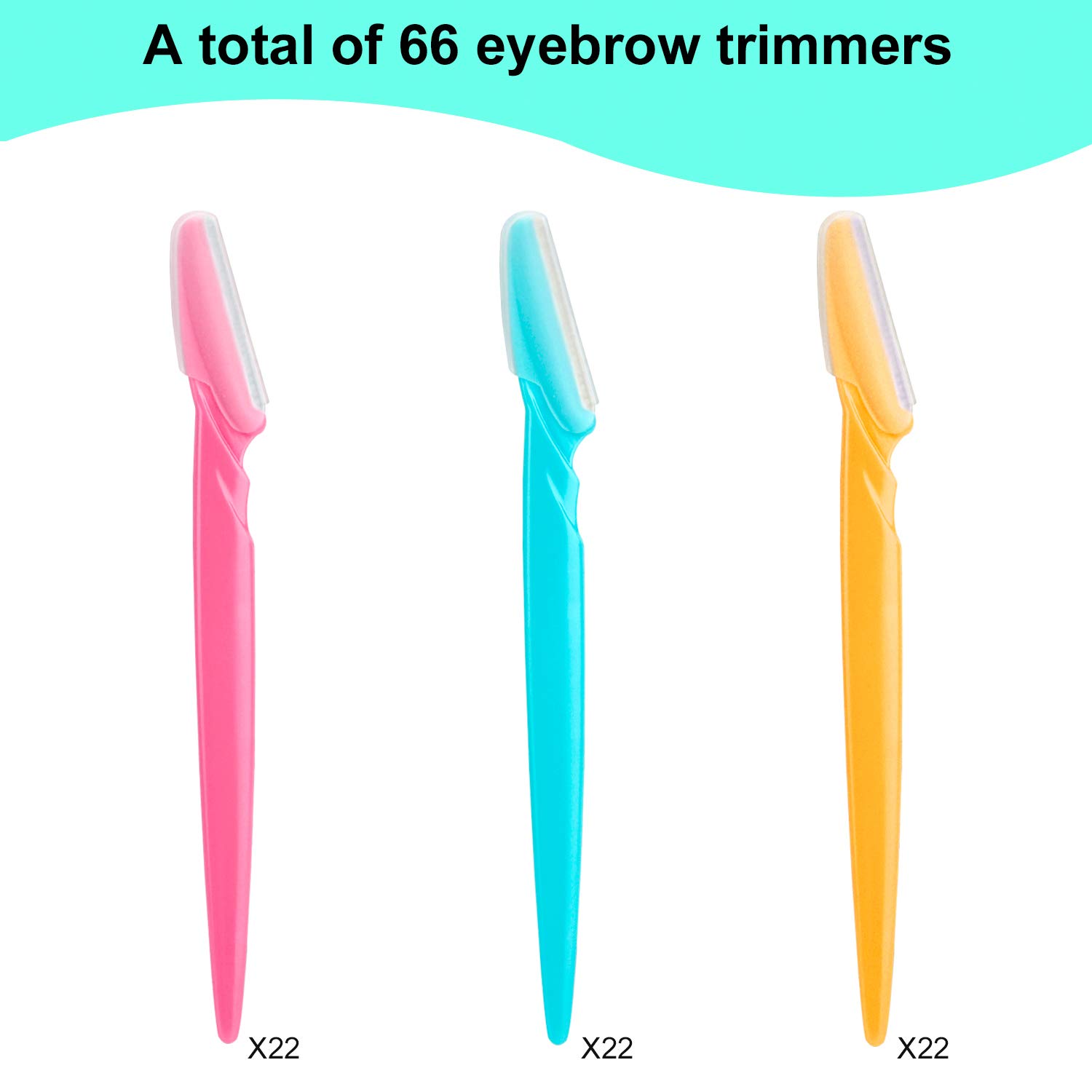 66 Eyebrow Razor and Face Razor for Women and Men, Eyebrow Hair Trimmer and Shaver with Protective Cover,Safe and Newbie Friendly - Image 7