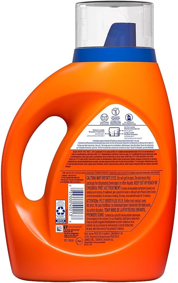 Tide Laundry Detergent Liquid Soap, Original, 32 Loads, 46 Fl Oz, 46 Fl Oz - Image 3