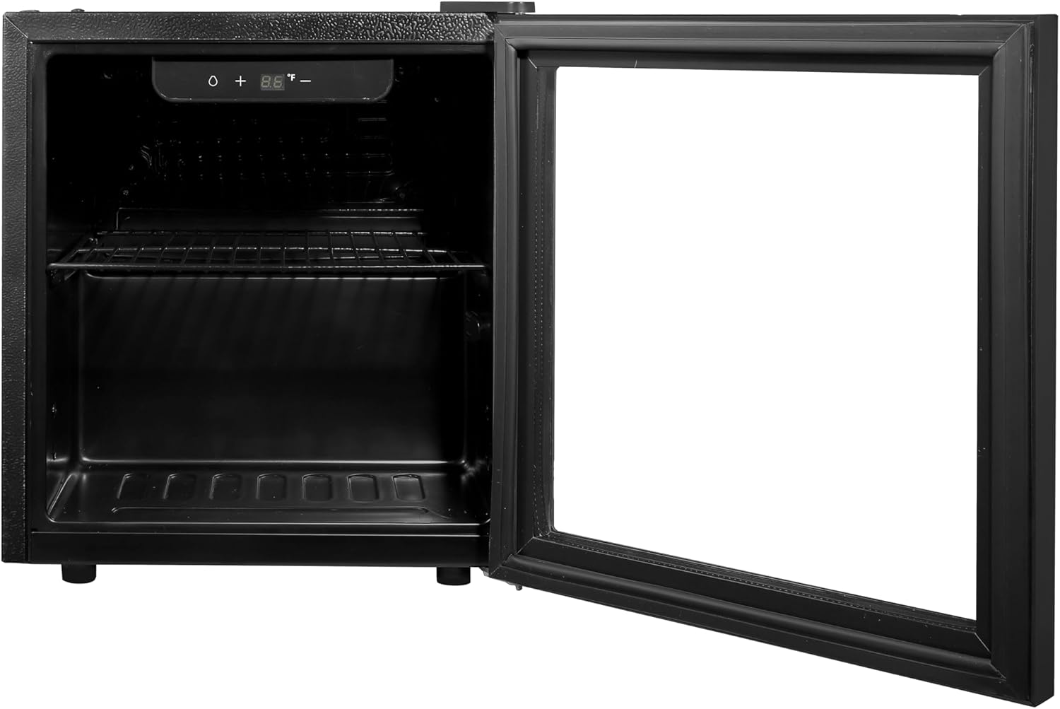 FRIGIDAIRE 12-Bottle Cooler, 1.2 Cu. Ft. Glass Door Beverage Refrigerator, Digital Display Mini Fridge with Touch Controls, Adjustable Shelves, LED Lighting & Quiet Compressor Cooling - Image 10