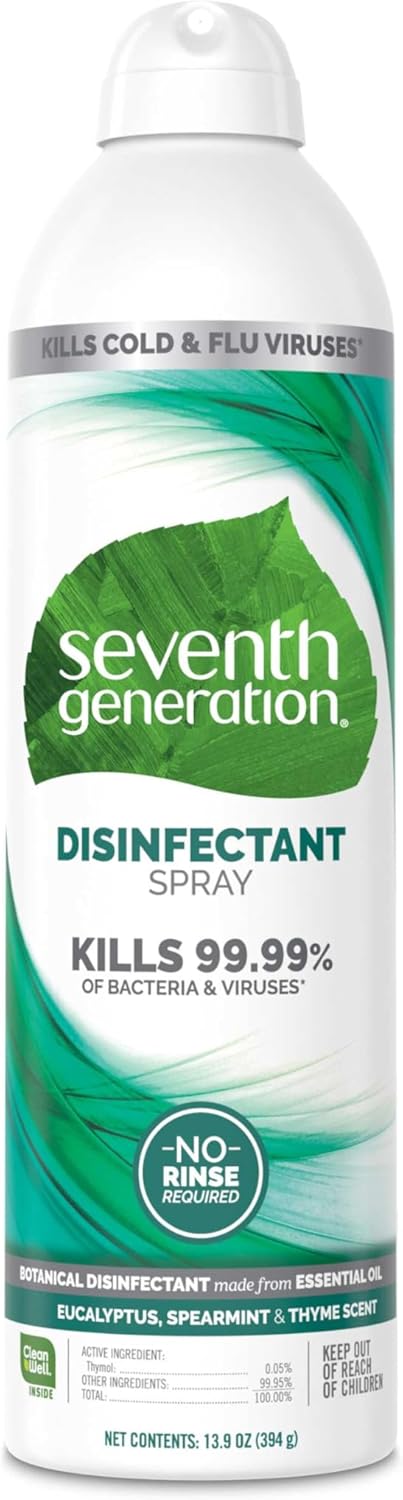 Seventh Generation Disinfecting Spray Cleaner Eucalyptus and Thyme Disinfectant 13.9 oz, Pack of 8 - Image 2