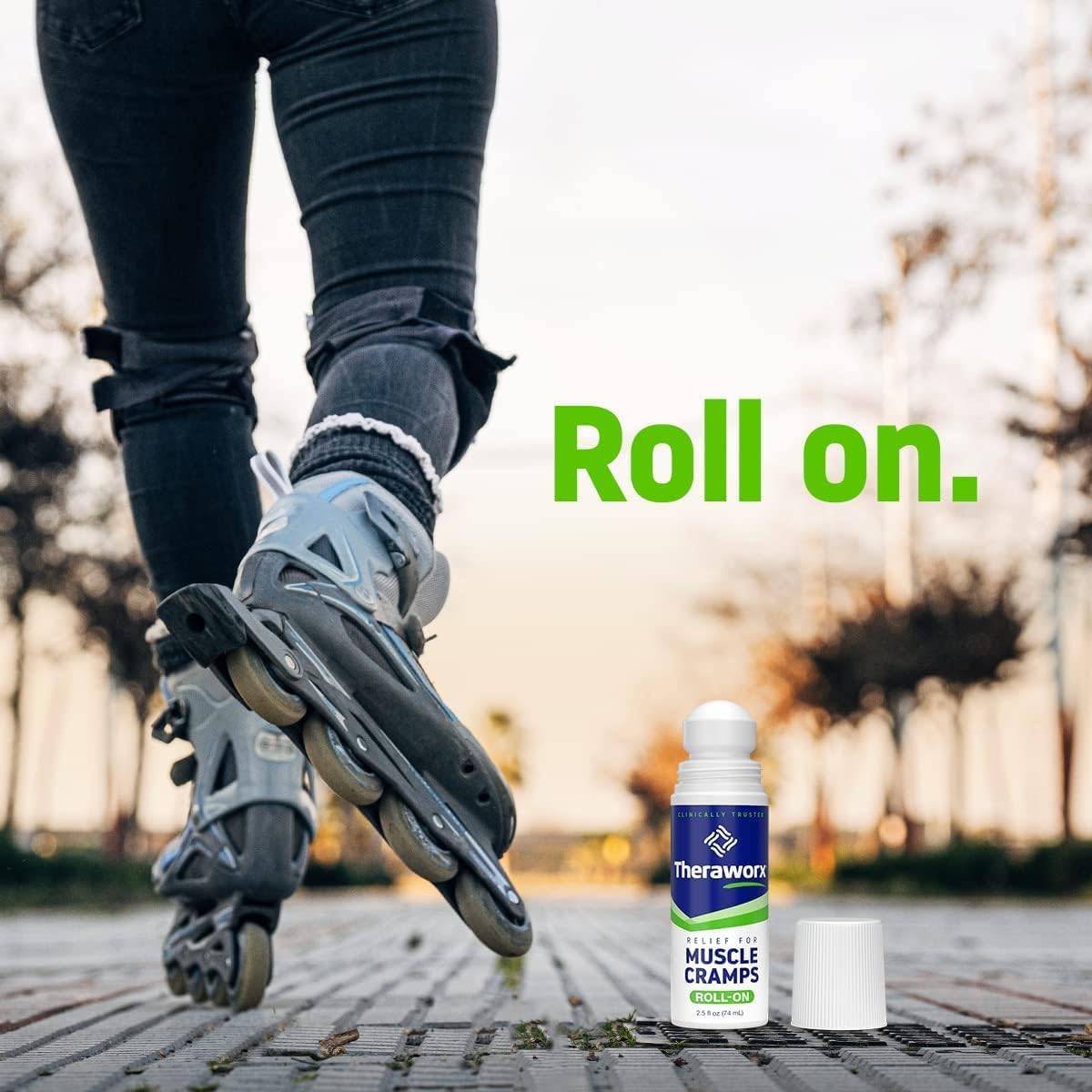 Theraworx Relief for Muscle Cramps Roll-On Fast-Acting Muscle Spasm, Leg Soreness with Magnesium Sulfate - 2.5 oz - 2 Count - Image 6
