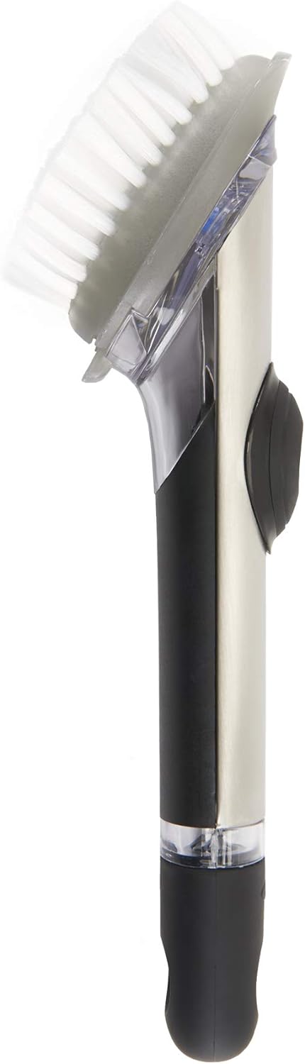 OXO Steel Soap Dispensing Dish Brush, Dish Scrubber - Image 6