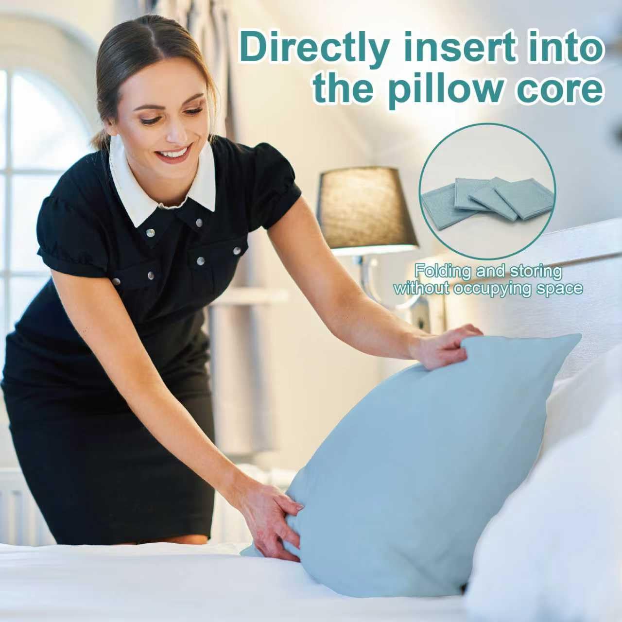 Disposable Pillow Case Covers(Pack of 100),Bulk Pillow Cases for Medical Hospital Travel,Paper Pillow Cases Disposable 21” Width x 30”Length (Blue) - Image 6