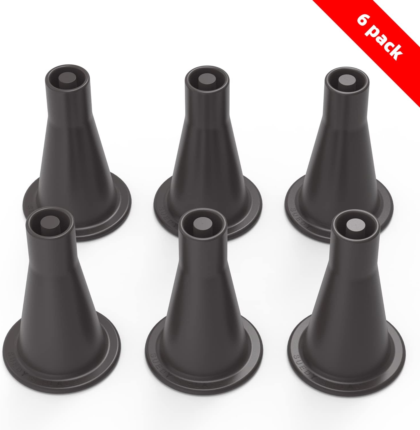 6 Pcs Bed Frame Feet, Tall Sturdy Cone Shaped Legs,Prevent Sliding Plastic Bed Risers,Bed Frame Legs for Replace Wheels Casters to Protect Your Floor - Image 7