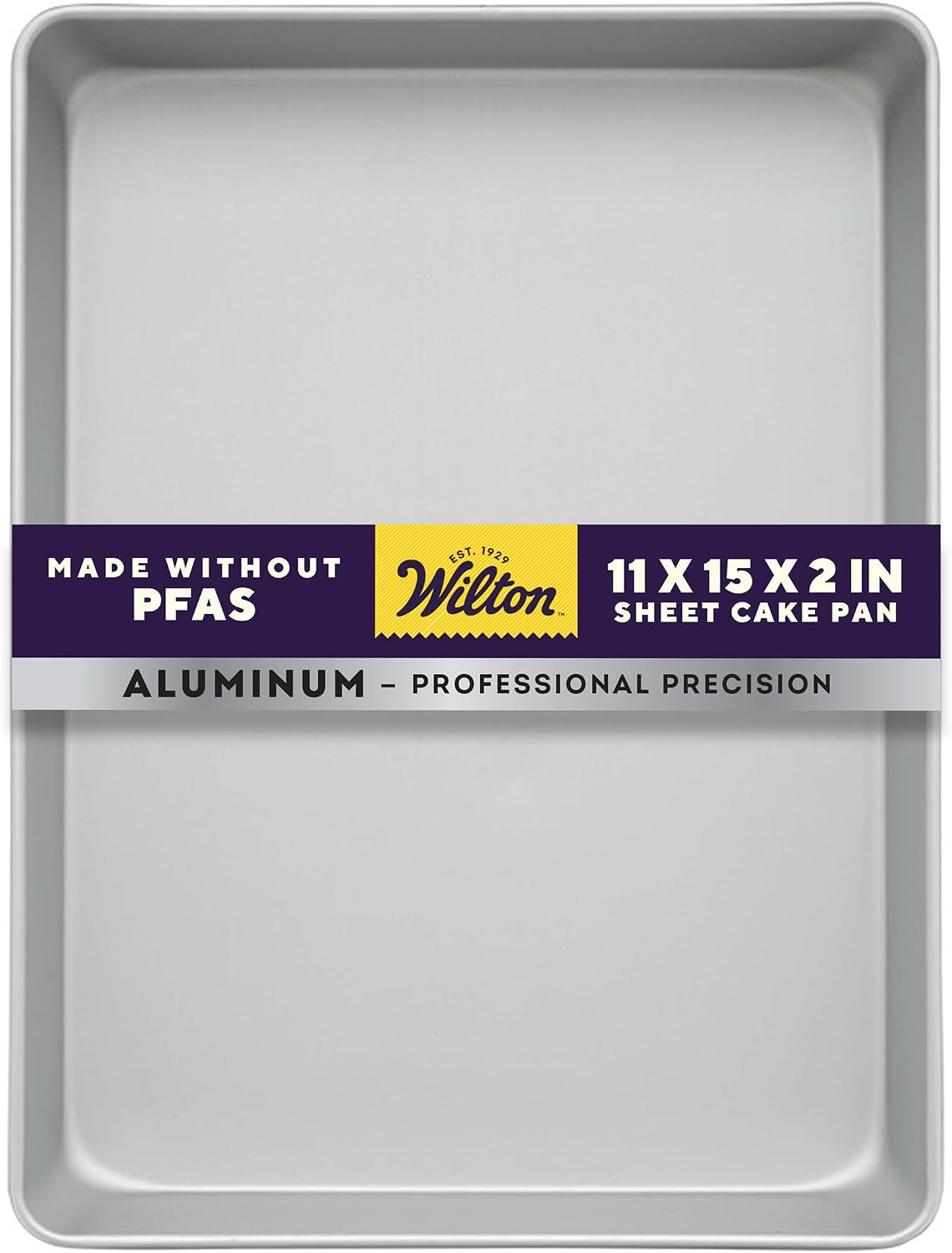 Wilton 11 x 15 Inch Aluminum Baking Sheet Pan, 2-Inch Deep Cake Pan, Even Heating, Rust-Resistant, Professional Quality, Packaging May Vary - Image 2