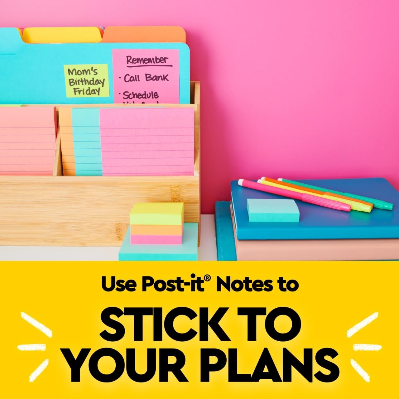 Post-it Notes, 3 in x 3 in. 14 Sticky Notes Pads, 100 Sheets per Pad, Poptimistic Collection, School Supplies and Office Products, The Original Post-it Note - Image 8