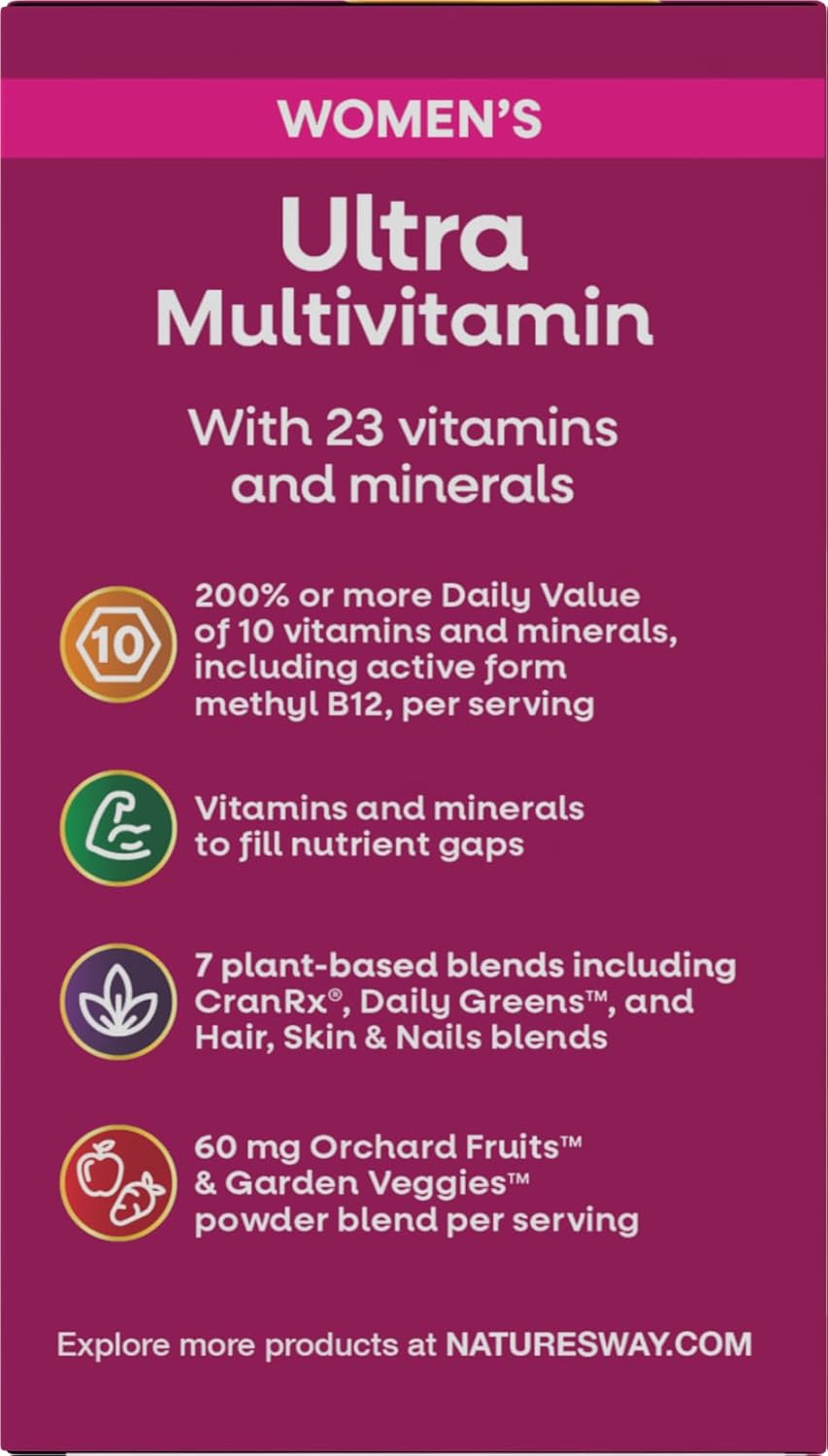 Nature's Way Alive! Ultra Multivitamin for Women, Complete Daily Women's Vitamins, High Potency Formula, Promotes Energy Metabolism and Muscle Function*, Vitamin A, C, D, Methylated B12, 60 Tablets - Image 11