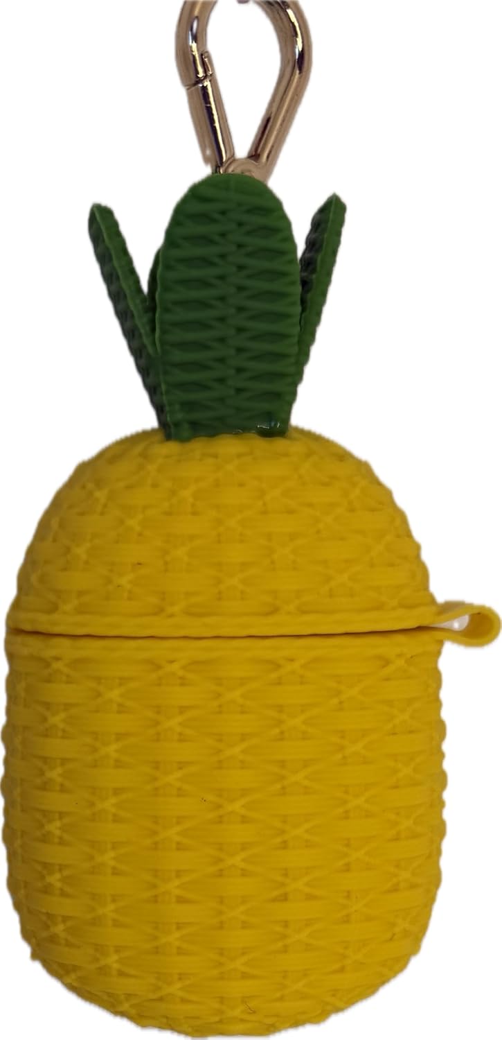 Bath and Body Works Yellow Pineapple with Green Crown Pocketbac Hand Sanitizer Holder - Image 2