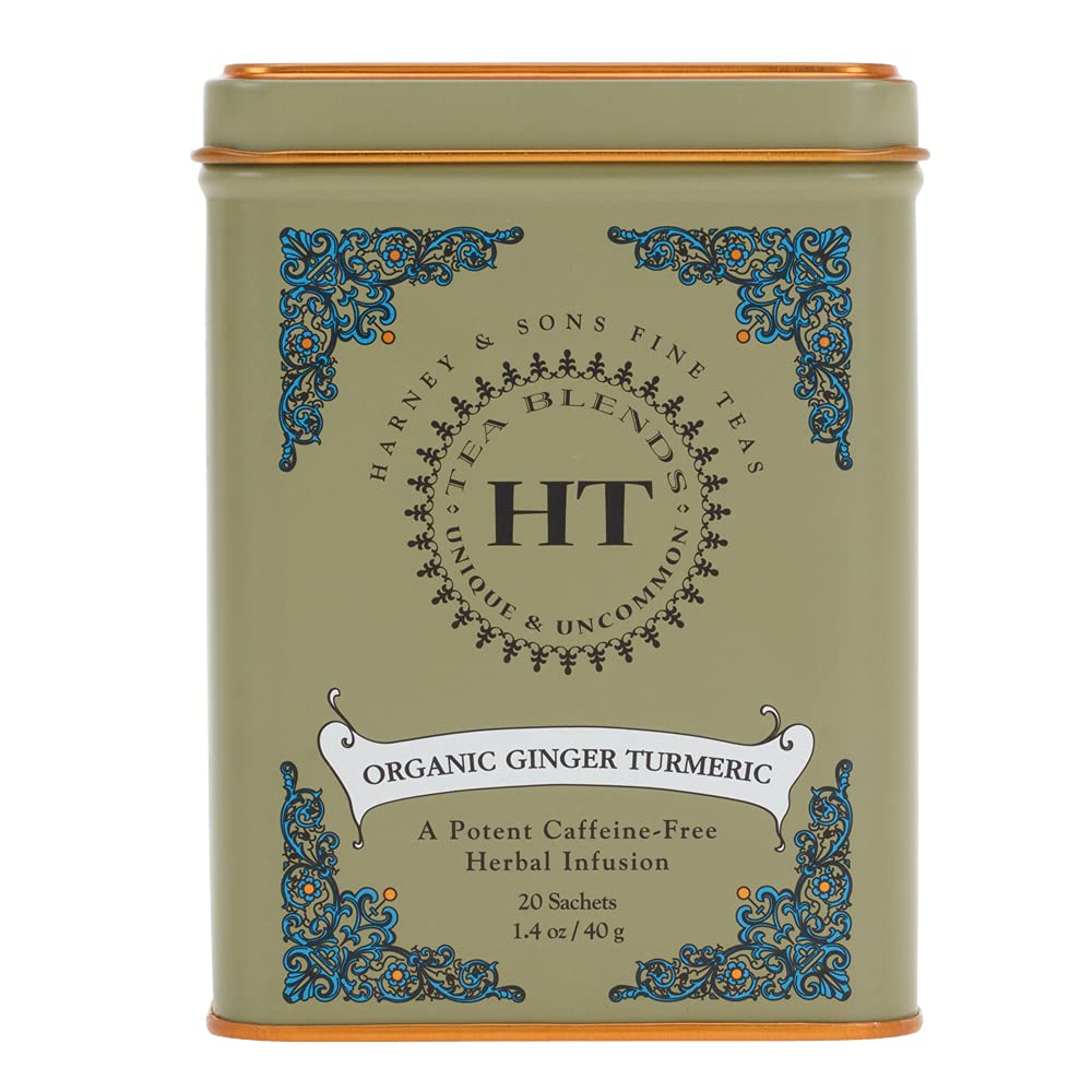 Harney & Sons HT Organic Ginger Turmeric Tea, 20 Sachets of Soothing Ginger Turmeric Tea - Image 3