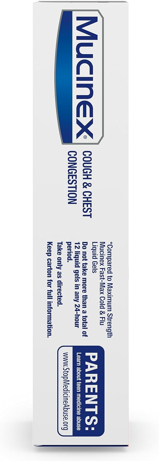 Mucinex Cough & Chest Congestion High Blood Pressure Liquid Gels, 16 ct. - Image 12