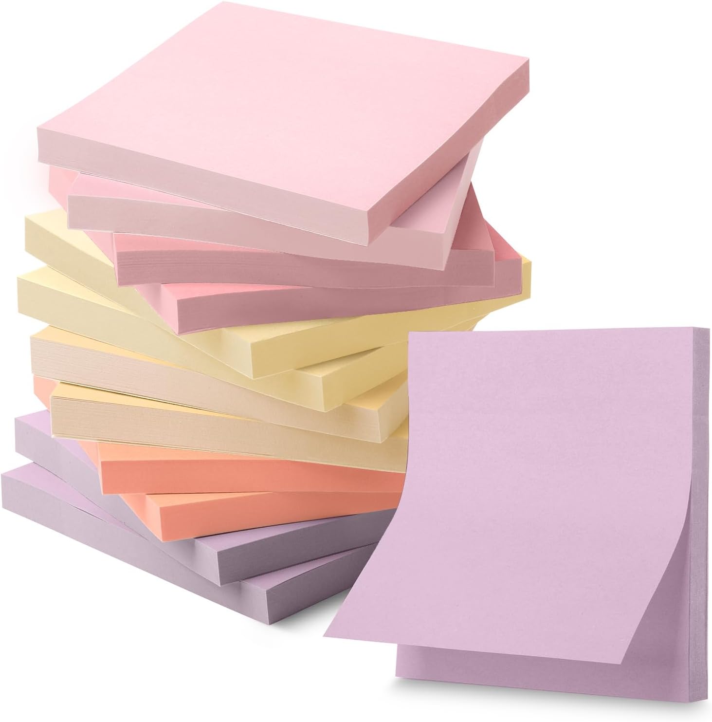 Mr. Pen- Sticky Notes, 3"x3", 12 Pads, 600 Sheets, Colorful, Sticky Notes Bulk, Self-Stick Note Pads, Perfect for Office, School, Home, Study & Organization - Image 2
