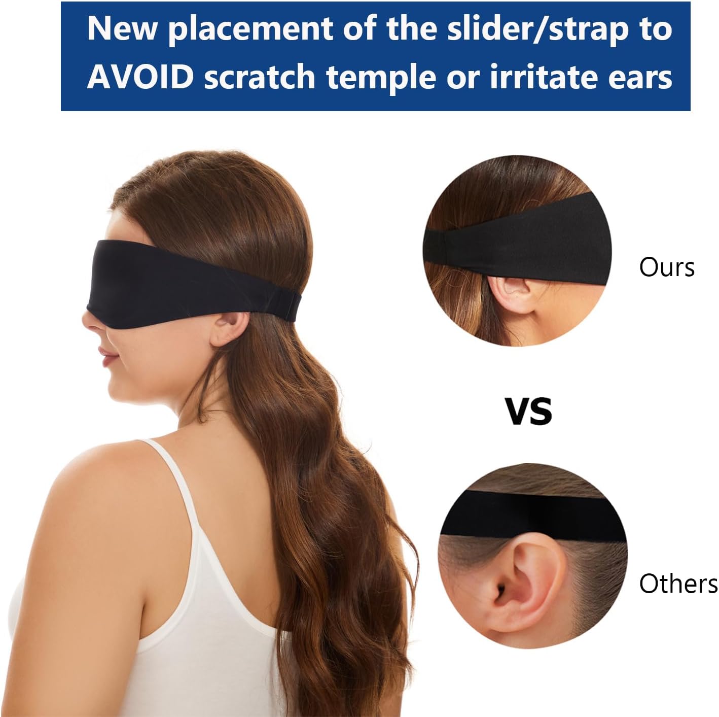 ALASKA BEAR Sleep Mask for Side Sleepers Patented Design, Cup-Shaped and Extra-Soft, 100 Blackout Eye Mask Shades Cover for Men and Women Home or Travel, Machine Washable, Black - Image 4