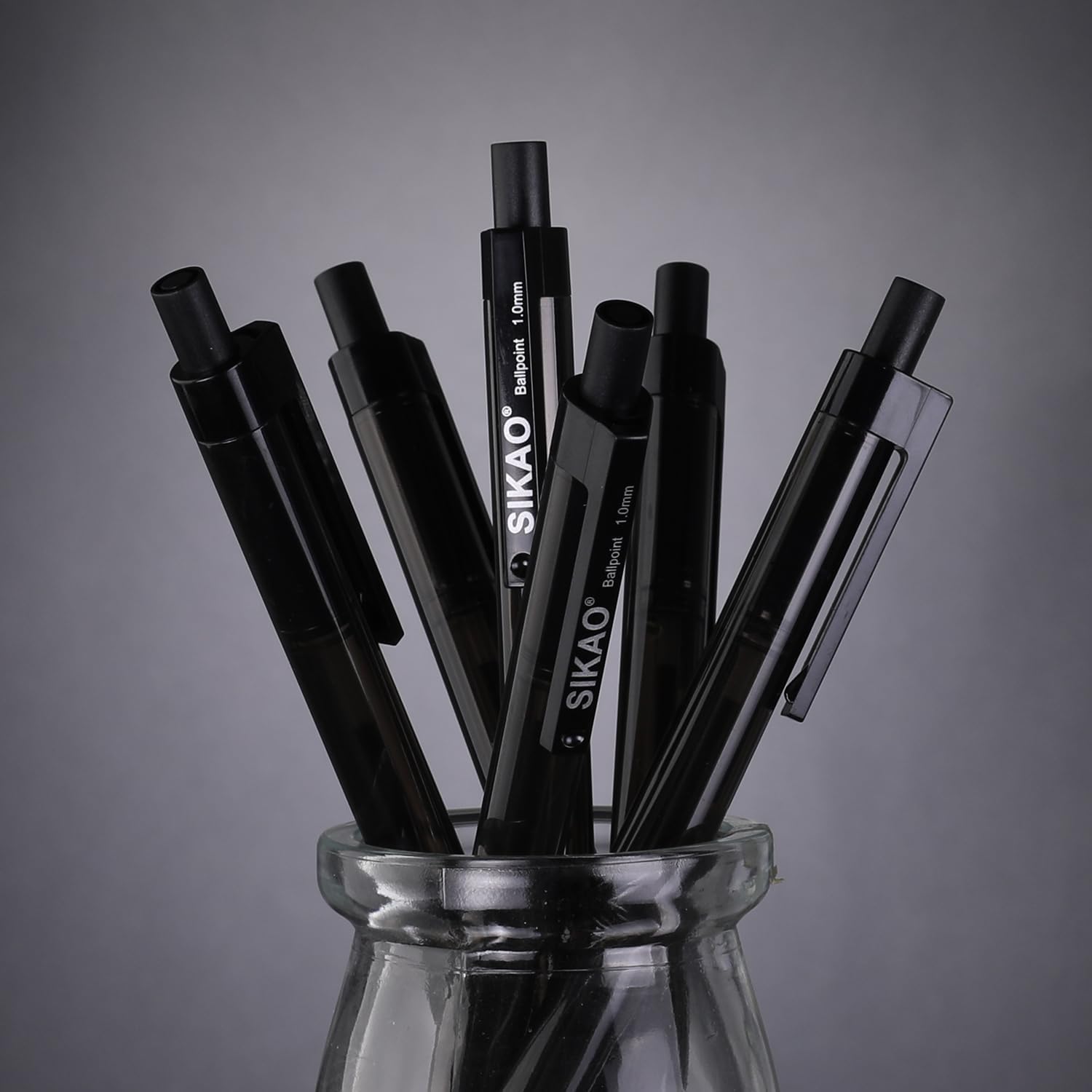 Black Pens Bulk, 60 Pack Retractable Ballpoint Pens Black Ink | Smooth Writing 1.0mm Clear Lines No-Smear, Click Pens for Teachers, Students, Servers, School & Office Supplies - Image 9