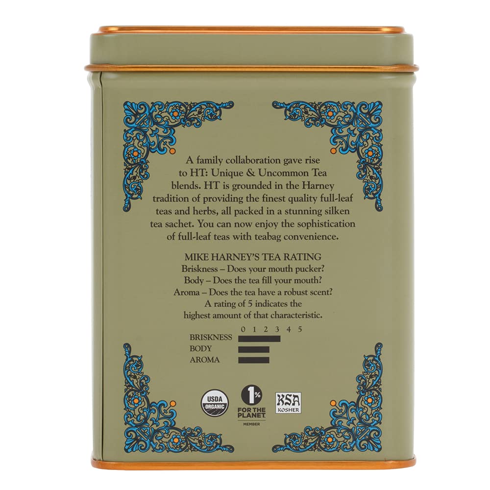 Harney & Sons HT Organic Ginger Turmeric Tea, 20 Sachets of Soothing Ginger Turmeric Tea - Image 6