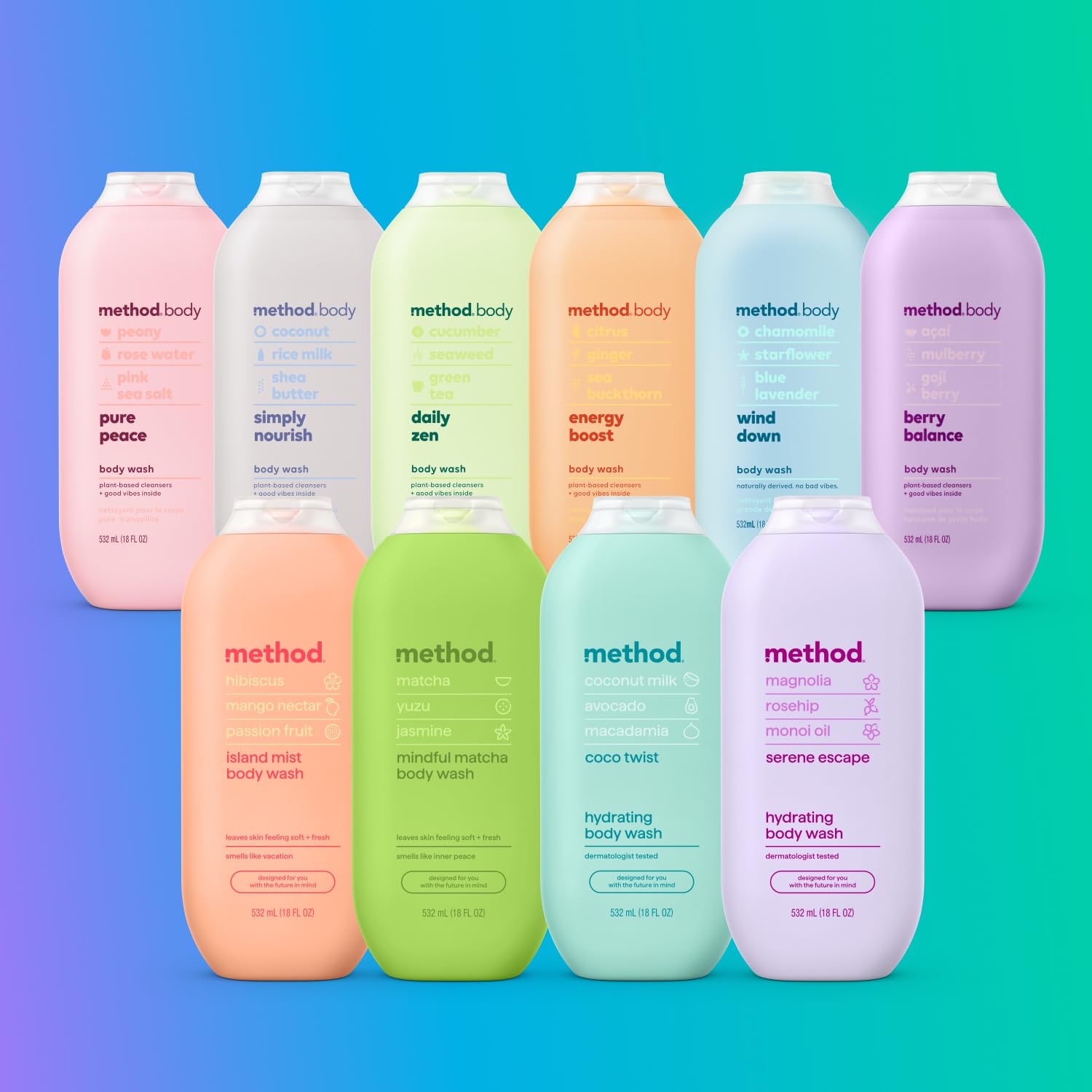 Method Body Wash, Simply Nourish, Paraben and Phthalate Free, 18 oz (Pack of 3) - Image 10