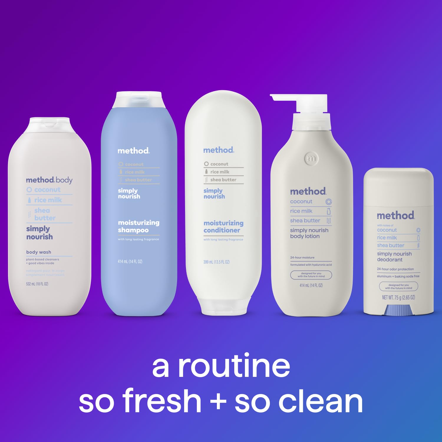 Method Body Wash, Simply Nourish, Paraben and Phthalate Free, 18 oz (Pack of 3) - Image 9