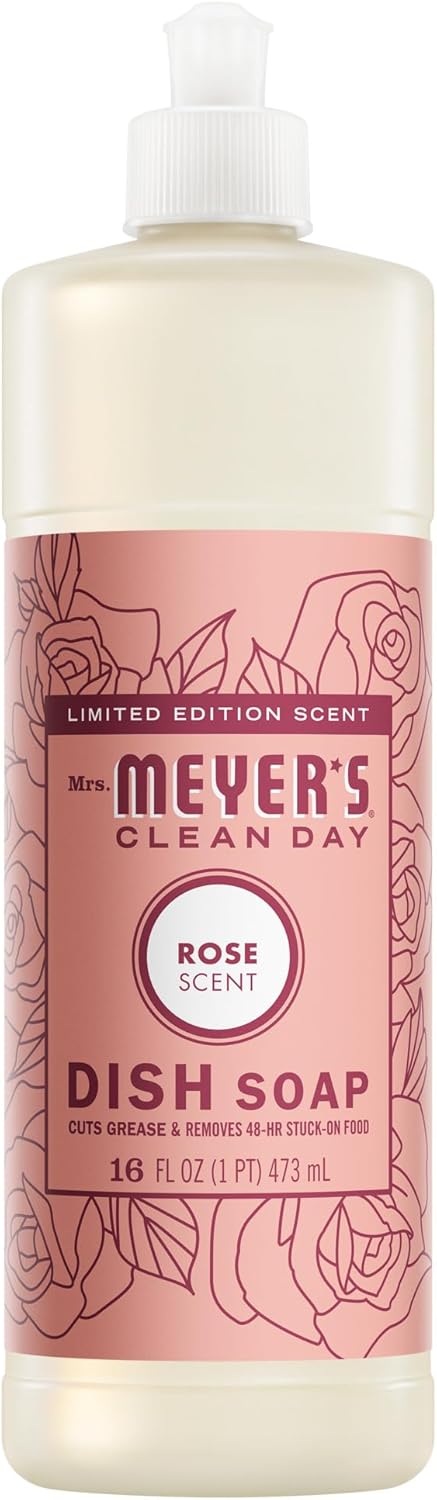 MRS. MEYER'S CLEAN DAY Liquid Dish Soap, Rose, 16 fl. oz - Image 2