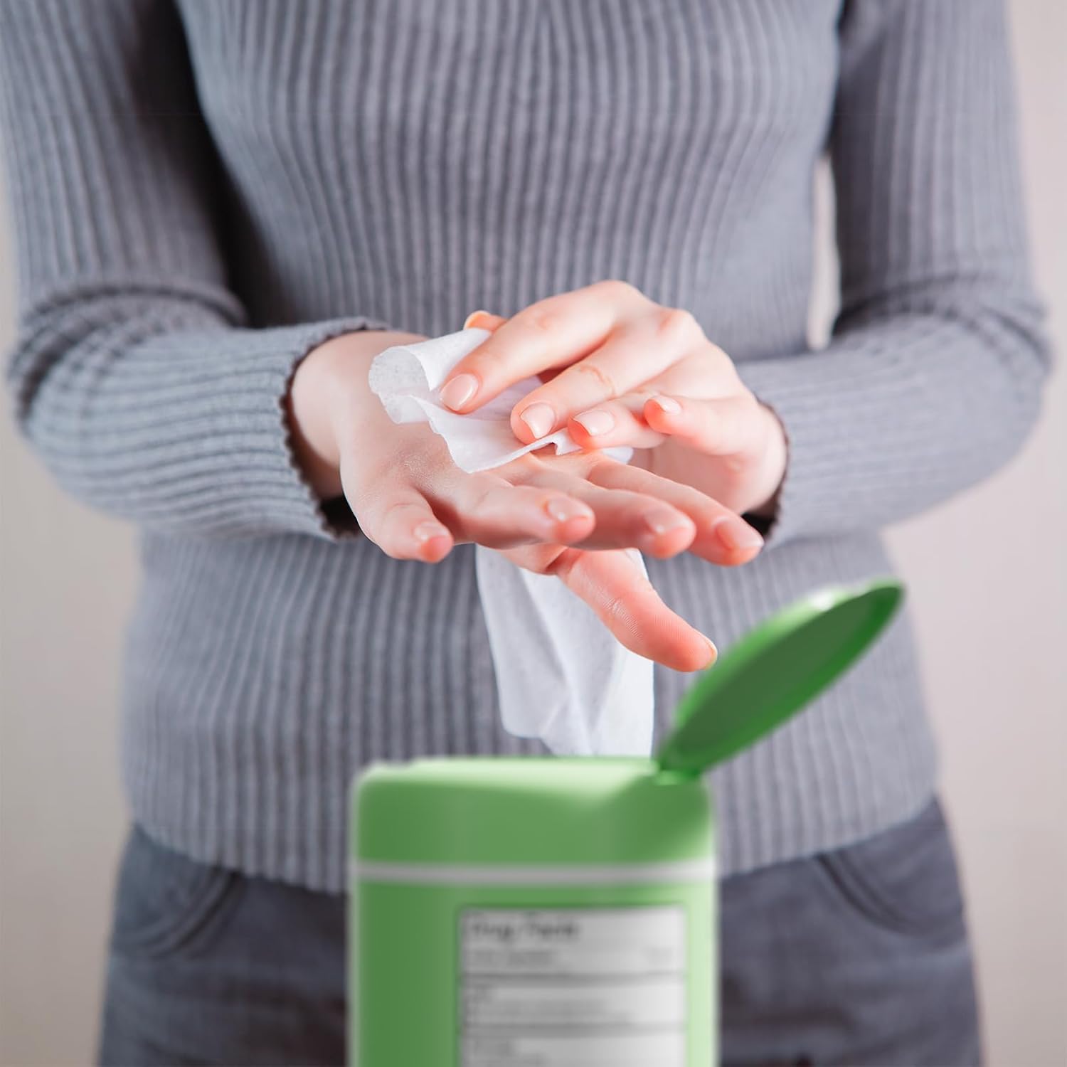 Biopure Antibacterial Hand Wipes Fresh Morning Breeze- Antibacterial Wipes with Aloe and Vitamin E Formula | 5"x7" Wet Wipes Canister | No Parabens, Sulfates or Phthalates, Kills 99% of Germs, 50 ct - Image 6