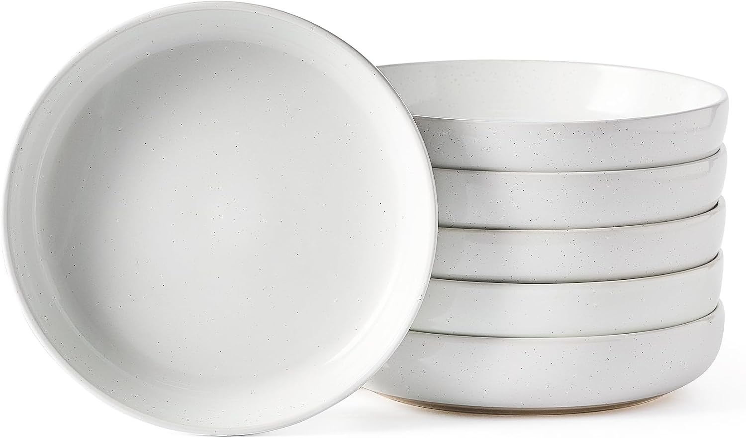 famiware Milkyway 33 oz Bowl Set, Pasta Bowls Set of 6, Salad Bowls Perfect for Your Friend for Housewarming, Thanksgiving, Christmas, White - Image 2