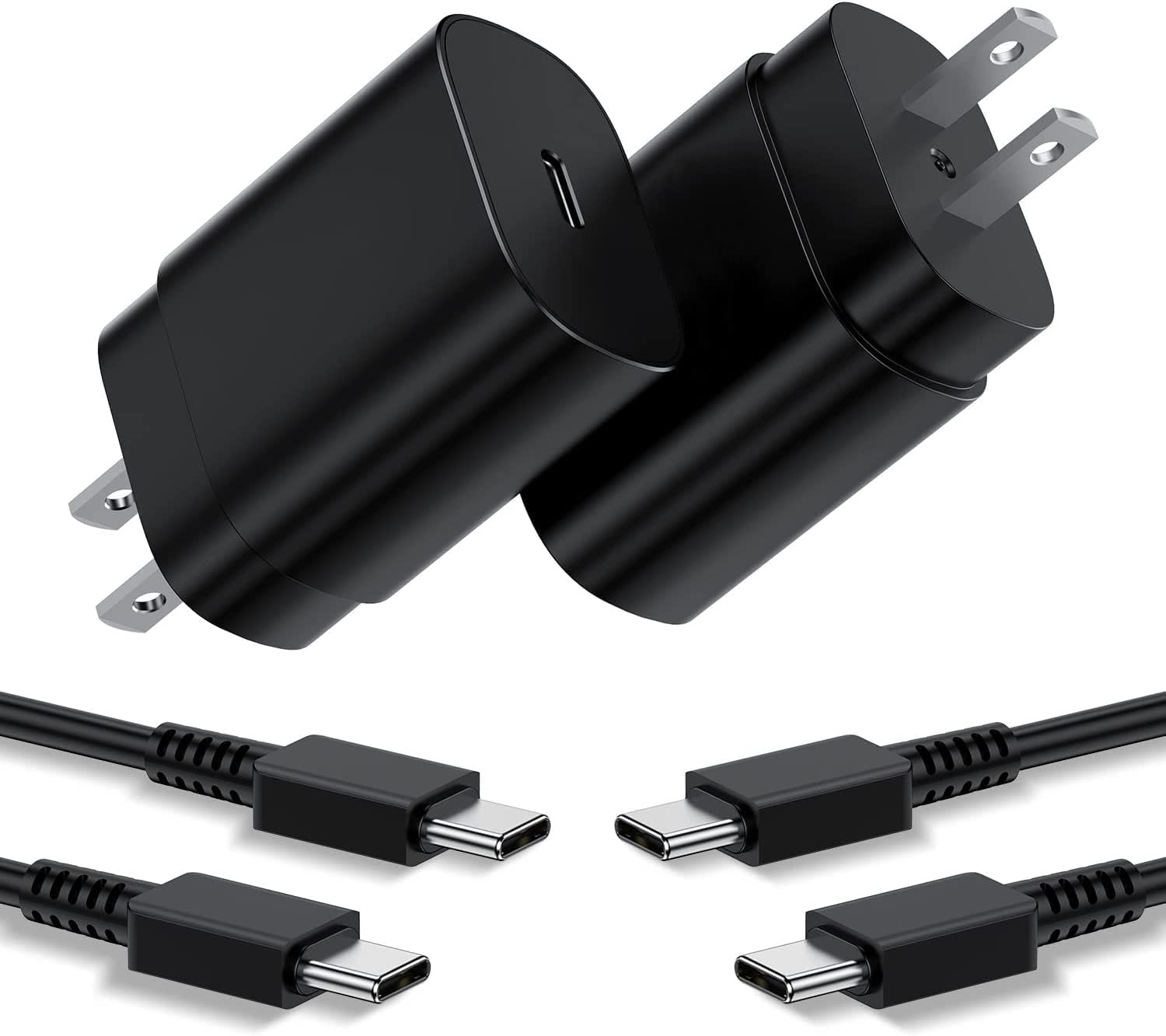 Type C Charger, 2Pack 25W PD USBC Wall Charger Super Fast Charging Block & 6ft Android Phone Cable Cord for Samsung Galaxy S26 S25 S24 S23 S22 S21 S20 (Plus/Ultra)/Note 20 10 9 8/ S10 S9 S8 Galaxy Tab - Image 2