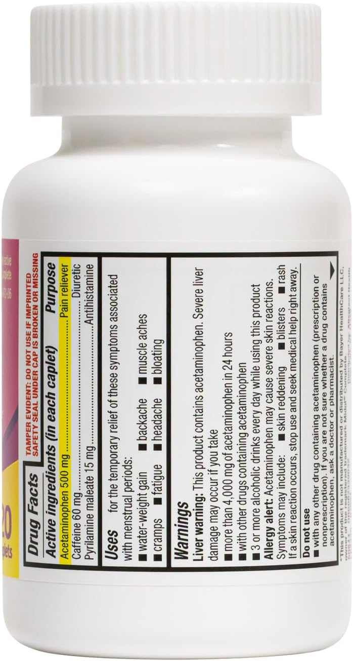 HealthA2Z® Menstrual Complete Pain Relief Tablets | Relieves Cramps, Bloating, Fatigue, Backache & Headache (120 Counts) - Image 3