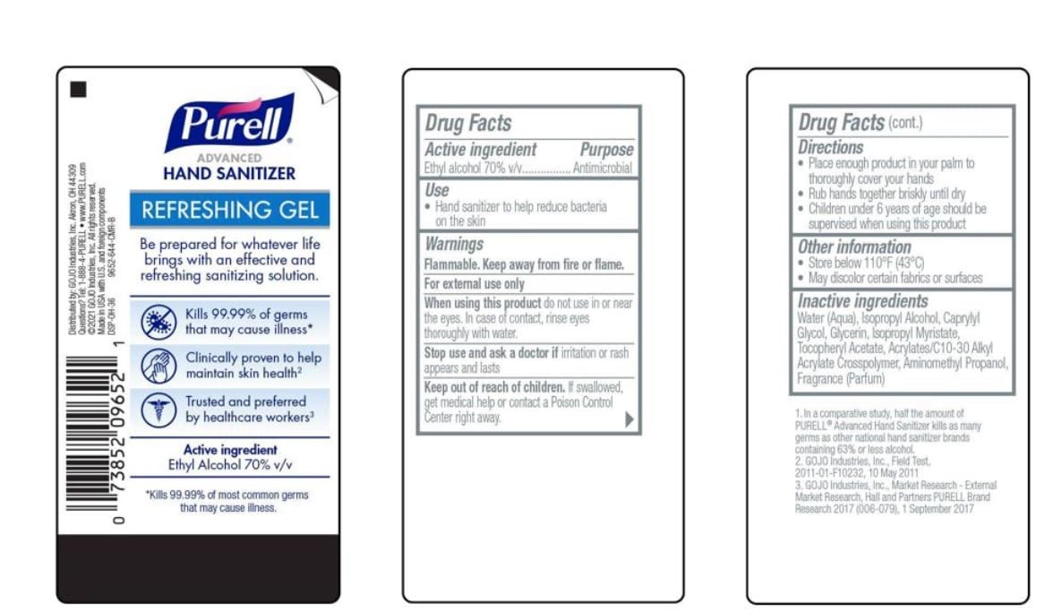 PURELL Advanced Hand Sanitizer, Refreshing Gel, 8 fl oz Sanitizer Table Top Pump Bottles (Pack of 2) - 9652-06-EC2PK - Image 4