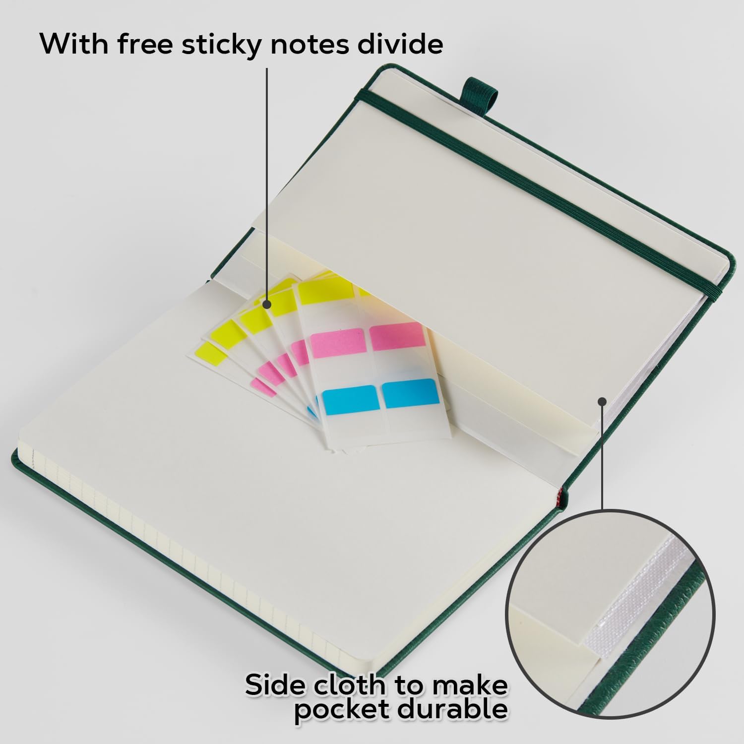 Lined Journal Notebook, A5 (5.7'' x 8.4"), 2 Pack Journaling Notebooks for Women Men Writing Work, Leather Hardcover, 160 Pages per Note Book, 100GSM Thick Paper, School Office Supplies, Black & Brown - Image 4