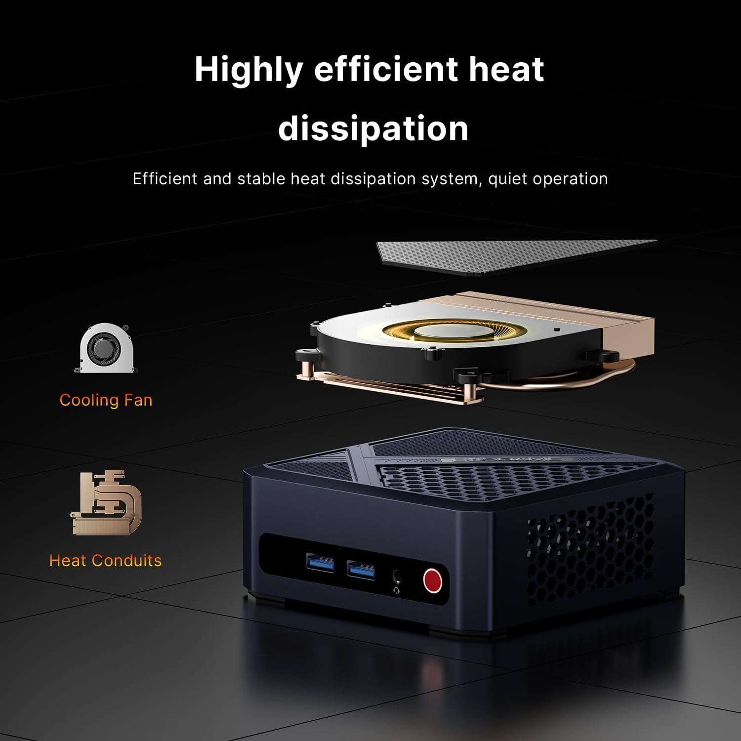 BOSGAME P5 Pro Mini PC, AMD Ryzen 7 6800H Mini Computers, 32GB DDR5, 1TB PCIe SSD, 4K Triple Display & USB4, Dual 2.5G LAN & Wi-Fi 6E & BT5.2, Desktop Computer for Gaming, Office - Image 5