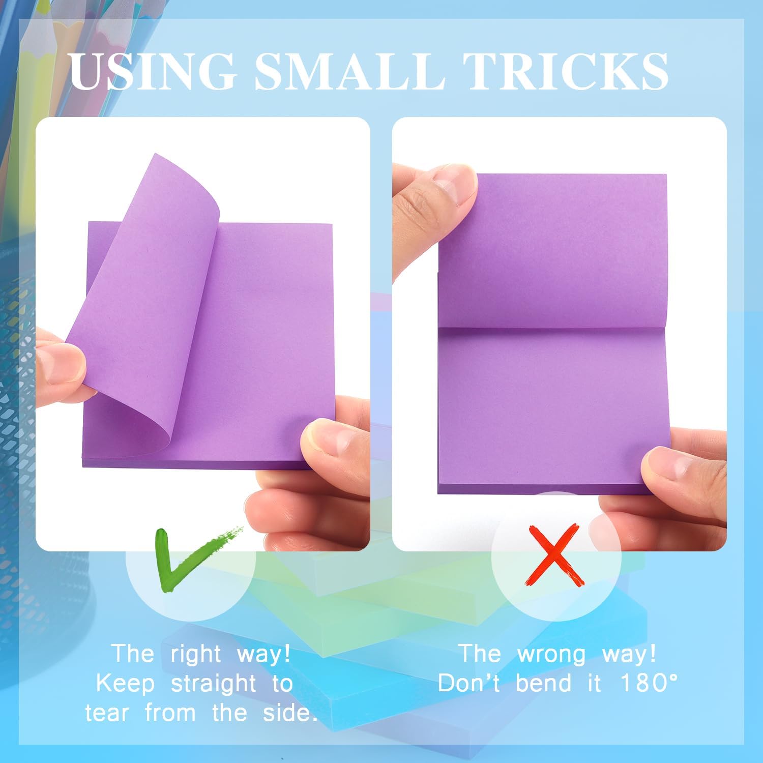 Early Buy Pop Up Sticky Notes 3x3 Refills Self-Stick Notes 12 Pads, 6 Bright Colors, 100 Sheets/Pad - Image 6