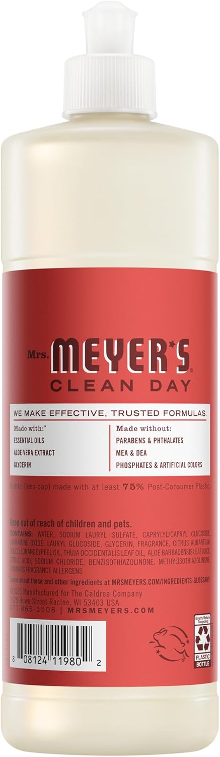 Mrs. MEYER'S CLEAN DAY Liquid Dish Soap, Tomato Vine Scent, 16 Fl Oz Bottle - 3 Pack - Image 3