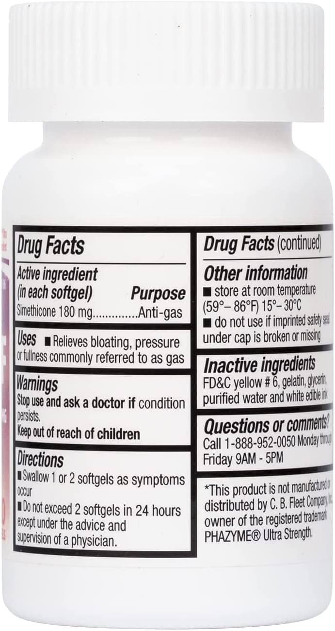 HealthA2Z® Gas Relief Simethicone 180mg | Relieves from Stomach Discomfort and Gas | Anti Flatulence | Relieves Gas Fast (300 Count (Pack of 1)) - Image 4