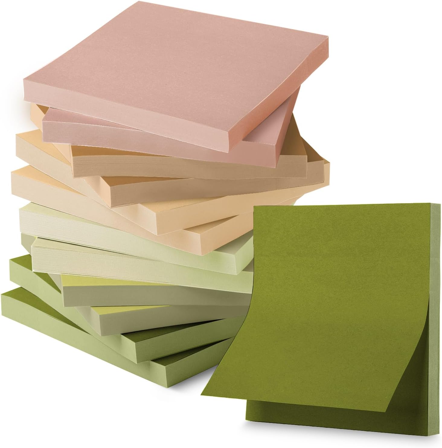 Mr. Pen- Sticky Notes, 3”x3”, 12 Pads, 600 Sheets, Dark and Earthy Colors, Sticky Notes Bulk, Self-Stick Note Pads, Perfect for Office, School, Home, Study & Organization - Image 2