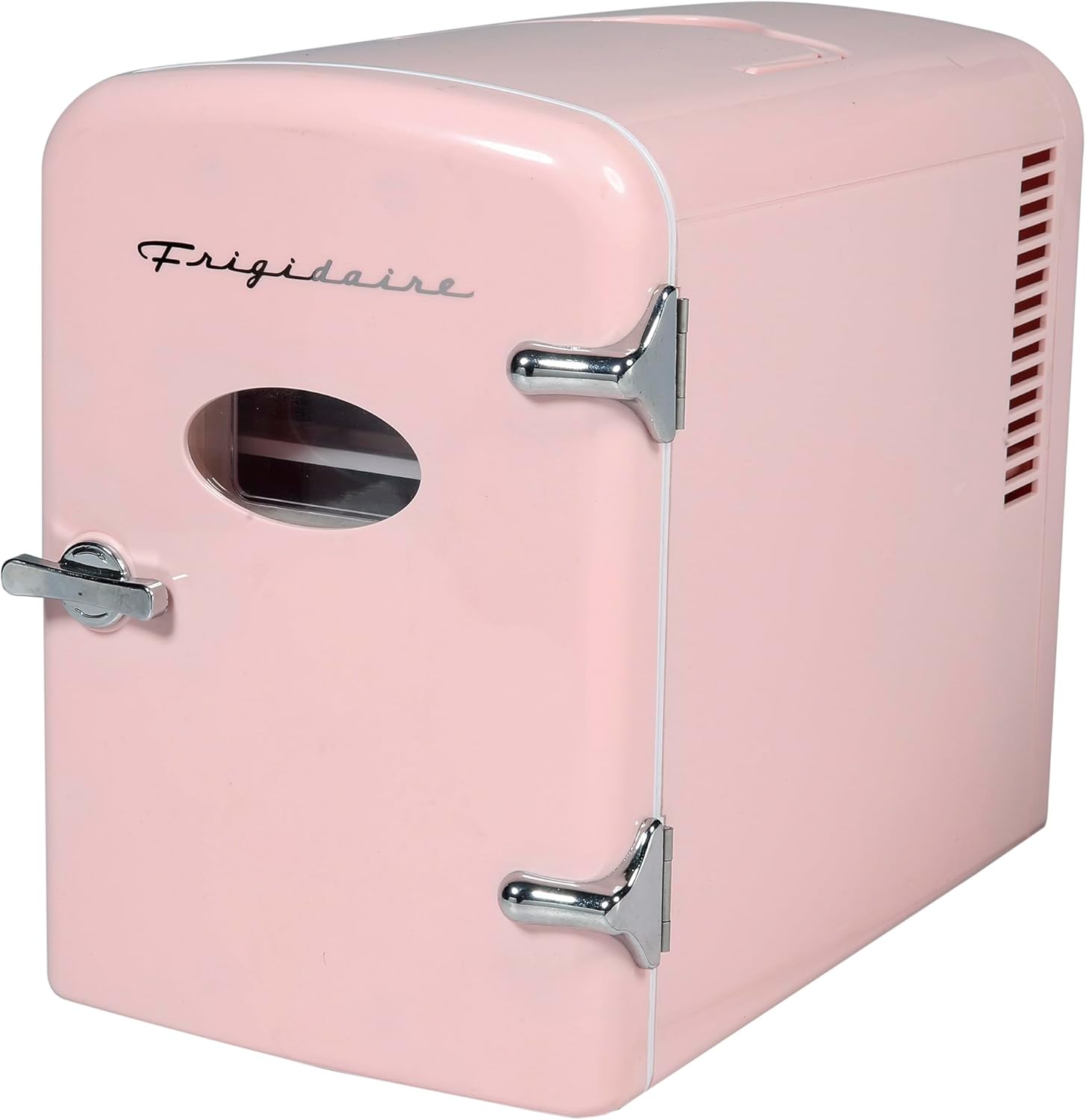 Frigidaire Pink Mini Personal Fridge Cooler, 1 Gal Capacity fits Six Cans, Includes Plugs for Home Outlet & DC Charger - 9.84" D x 7.09" W x 10.35" H - Image 4