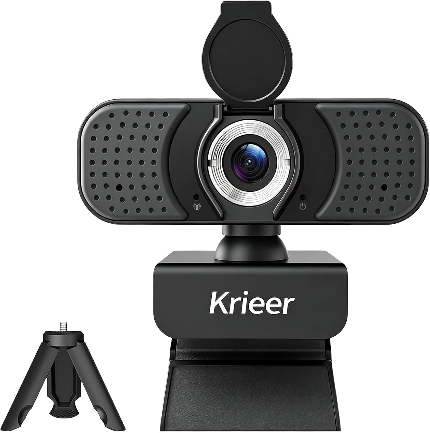 1080P HD Webcam with Dual Mics &Rotatable Tripod,Privacy Cover for Pc/Laptop, Usb Computer Camera Plug & Play with Auto Light Correction for Video Calls, Live Streaming Gaming & Online Meetings - Image 2