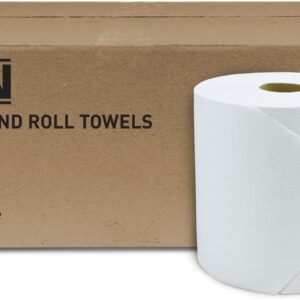 GEN Hardwound Roll Towels – White, 8-Inch x 800 ft, 6 Rolls/Carton