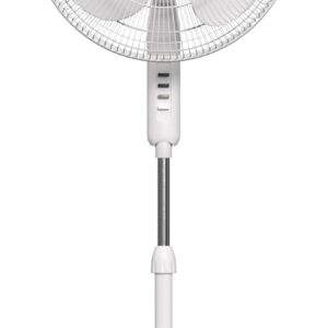 EZ-Chill 16” Oscillating Pedestal Fan, 3-speed Options, 90-Degree Oscillating Head, Adjustable Height and Tilt, Powerful Air Flow, White, MTSP15-16AZ