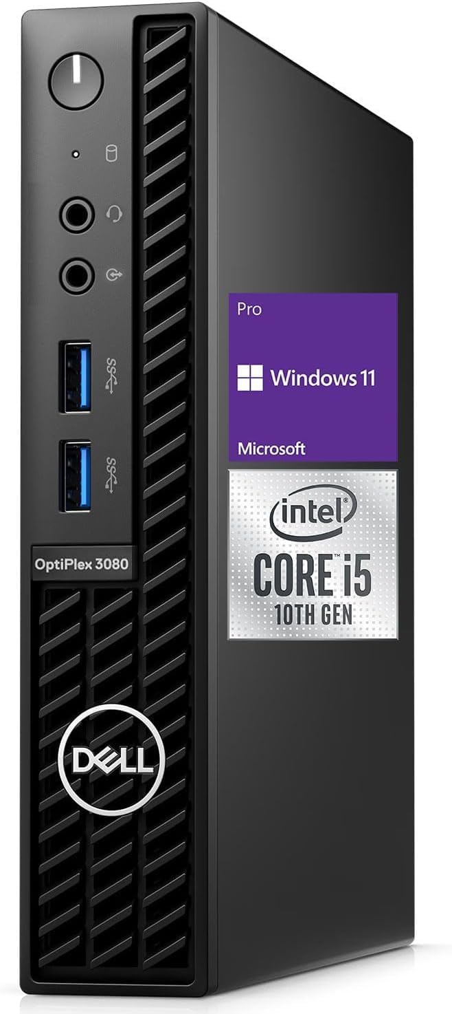 Dell OptiPlex 3080 Micro PC | Intel Core i5-10500T | 16GB RAM | 512GB SSD | Windows 11 Pro | Wi-Fi+ BT | Mini Desktop Computer (Renewed) (16GB RAM + 512GB SSD) - Image 3