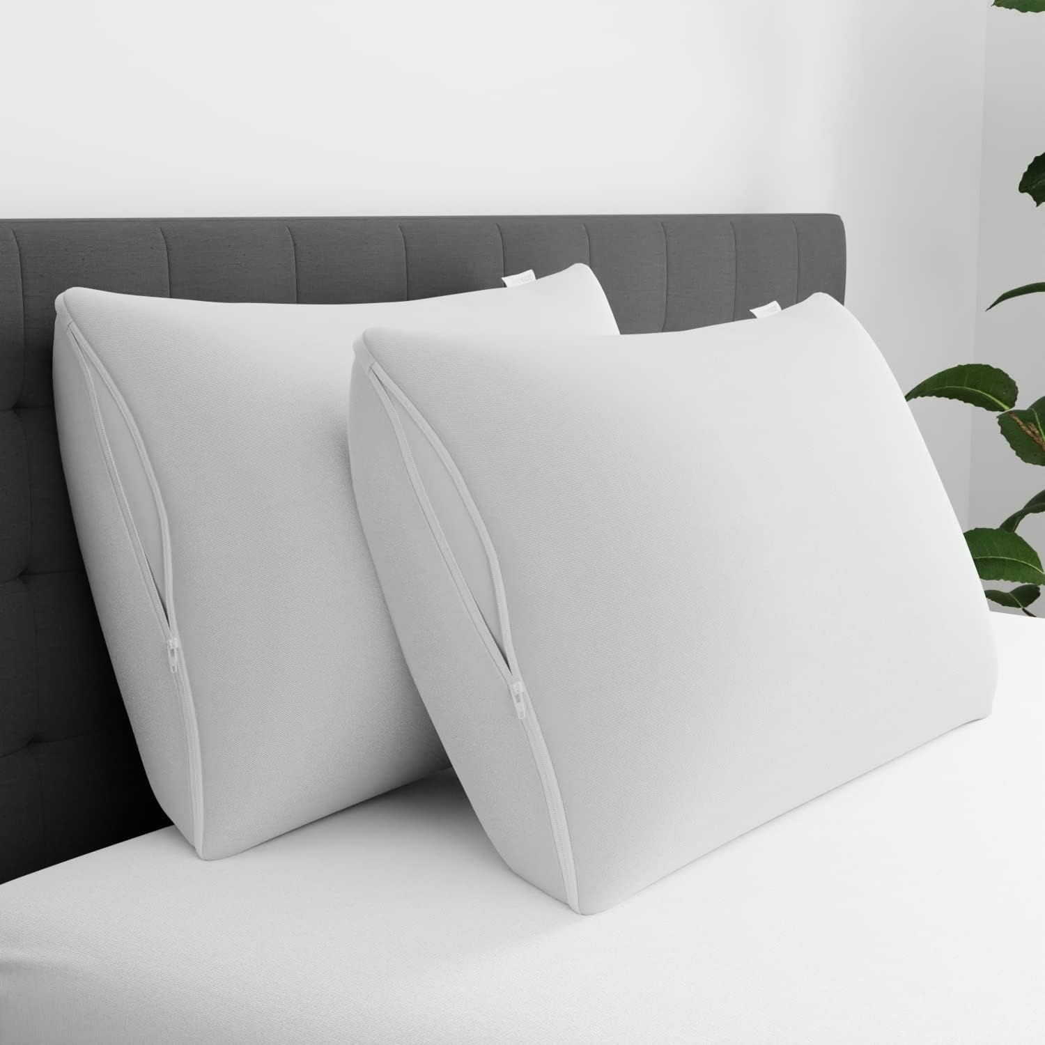 Set of 2 King AllerEase Pillow Protectors - Moisture Wicking, Advanced Allergy Protection - Premium Polyester, Zippered Protectors - Image 4