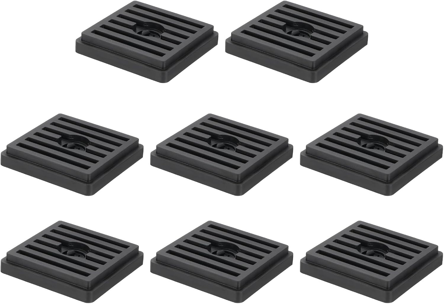 uxcell 8Pcs Bed Risers, Square Heavy Duty Stackable Lift Block to 0.5 Inch Plastic Furniture Riser for Desk, Chair, Table, Sofa Legs, Washing Machine, Refrigerator, Black - Image 2